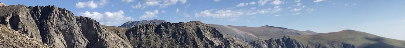 Mountain peaks silhouette